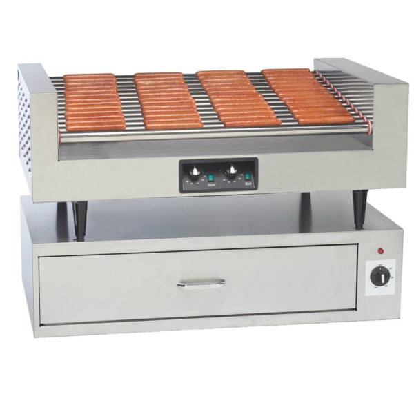 8225_8219 super diggity hot dog gril and bun warmer